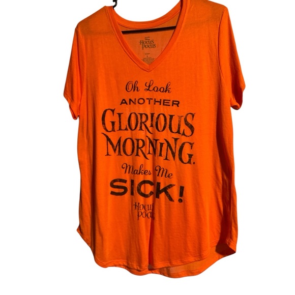 Hocus Pocus Orange Graphic Tee with Black Text - Picture 1 of 2